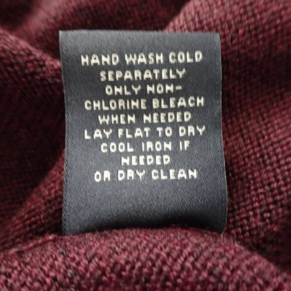 Hart Schaffner Marx Wool Sweater Big Men's Size 2XT Red Maroon Extra Fine Merino - Picture 9 of 9